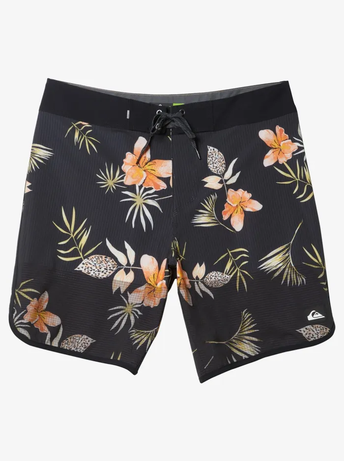 Shorts and Amphibians Men Quiksilver Highline Scallop 19034 Boardshorts Black Tropical Floral Ss Shorts and Amphibians Men Quiksilver Highline Scallop 19034 Boardshorts Black Tropical Floral Ss