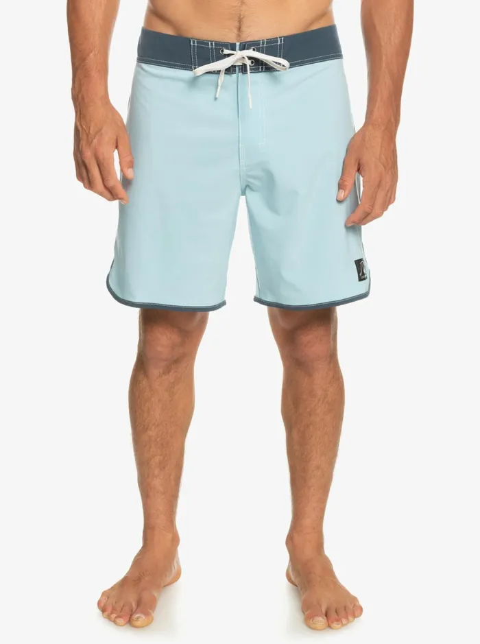 Shorts and Amphibians Men Quiksilver Original Scallop 18034 Boardshorts Sky Blue Shorts and Amphibians Men Quiksilver Original Scallop 18034 Boardshorts Sky Blue
