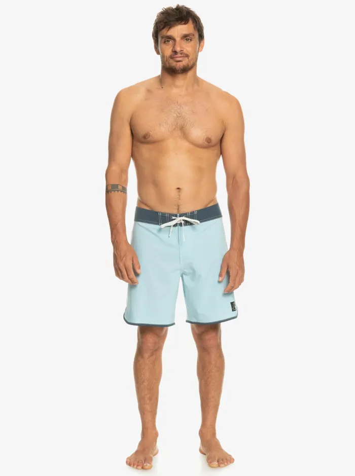 Shorts and Amphibians Men Quiksilver Original Scallop 18034 Boardshorts Sky Blue Shorts and Amphibians Men Quiksilver Original Scallop 18034 Boardshorts Sky Blue