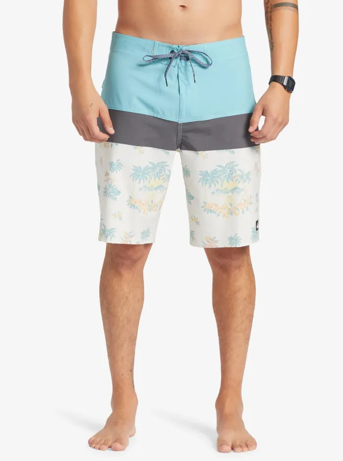 Shorts and Amphibians Men Quiksilver Surfsilk Panel 20034 Boardshorts Snow White Palm Spritz Shorts and Amphibians Men Quiksilver Surfsilk Panel 20034 Boardshorts Snow White Palm Spritz