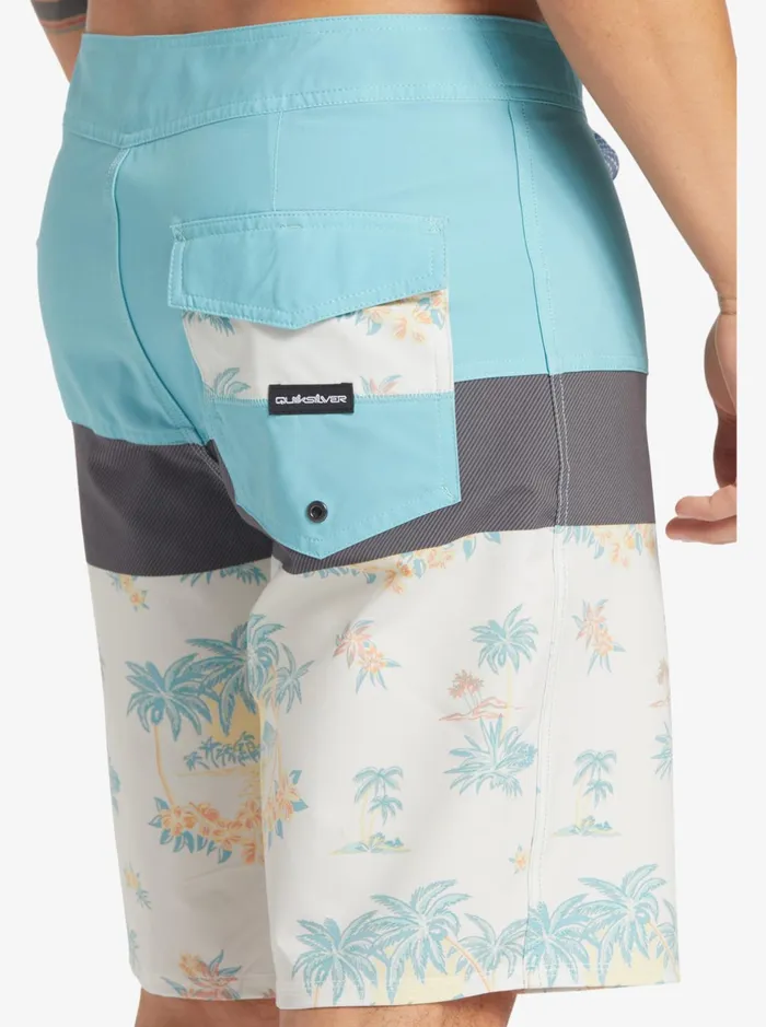 Shorts and Amphibians Men Quiksilver Surfsilk Panel 20034 Boardshorts Snow White Palm Spritz Shorts and Amphibians Men Quiksilver Surfsilk Panel 20034 Boardshorts Snow White Palm Spritz