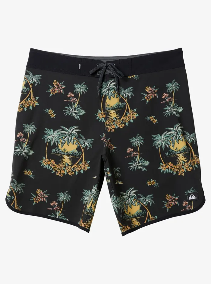 Shorts and Amphibians Men Quiksilver Surfsilk Scallop 19034 Boardshorts Black Palm Spritz Shorts and Amphibians Men Quiksilver Surfsilk Scallop 19034 Boardshorts Black Palm Spritz