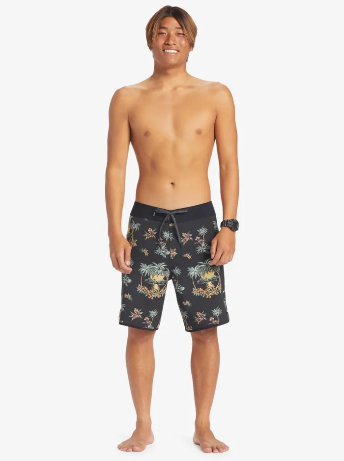 Shorts and Amphibians Men Quiksilver Surfsilk Scallop 19034 Boardshorts Black Palm Spritz Shorts and Amphibians Men Quiksilver Surfsilk Scallop 19034 Boardshorts Black Palm Spritz