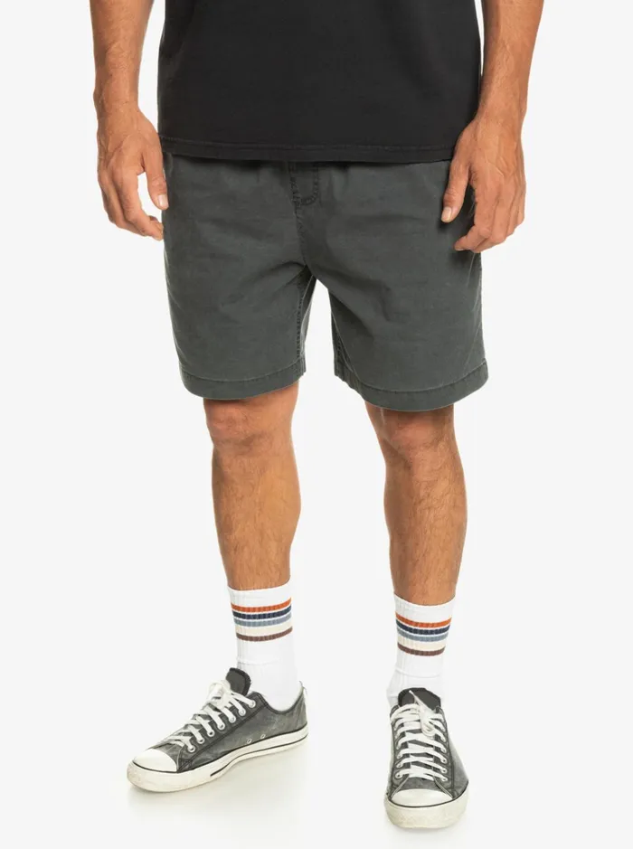 Shorts and Amphibians Men Quiksilver Taxer Elastic Waist Shorts Black Shorts and Amphibians Men Quiksilver Taxer Elastic Waist Shorts Black