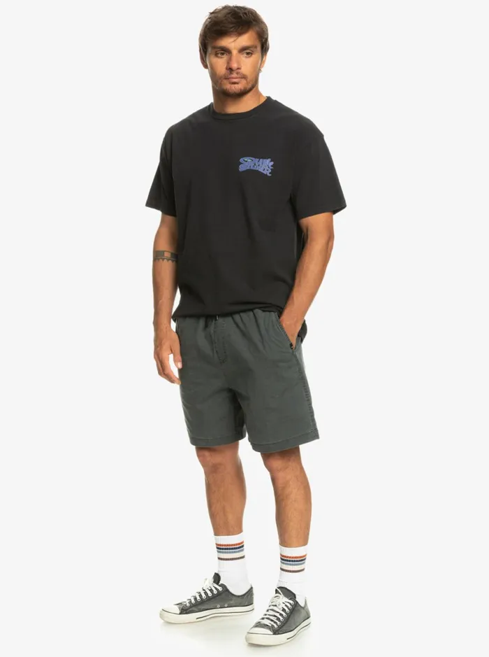 Shorts and Amphibians Men Quiksilver Taxer Elastic Waist Shorts Black Shorts and Amphibians Men Quiksilver Taxer Elastic Waist Shorts Black