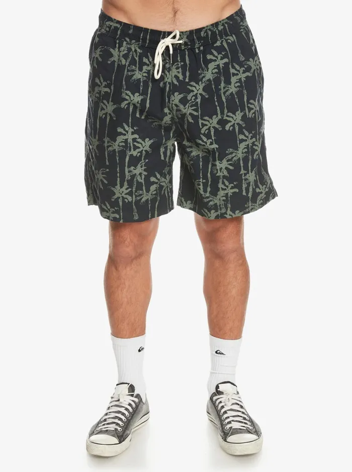Shorts and Amphibians Men Quiksilver Taxer Print Elastic Waist Shorts Laurel Wreath Painted Palms Shorts and Amphibians Men Quiksilver Taxer Print Elastic Waist Shorts Laurel Wreath Painted Palms