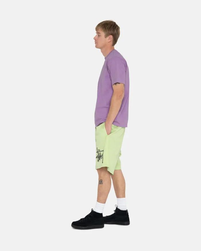 Shorts Men Stussy BIG BASIC MESH SHORT Light Lime Shorts Men Stussy BIG BASIC MESH SHORT Light Lime