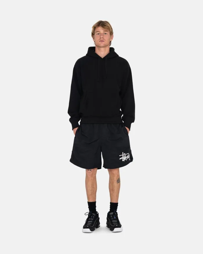 Shorts Men Stussy BIG BASIC WATER SHORT Black Shorts Men Stussy BIG BASIC WATER SHORT Black