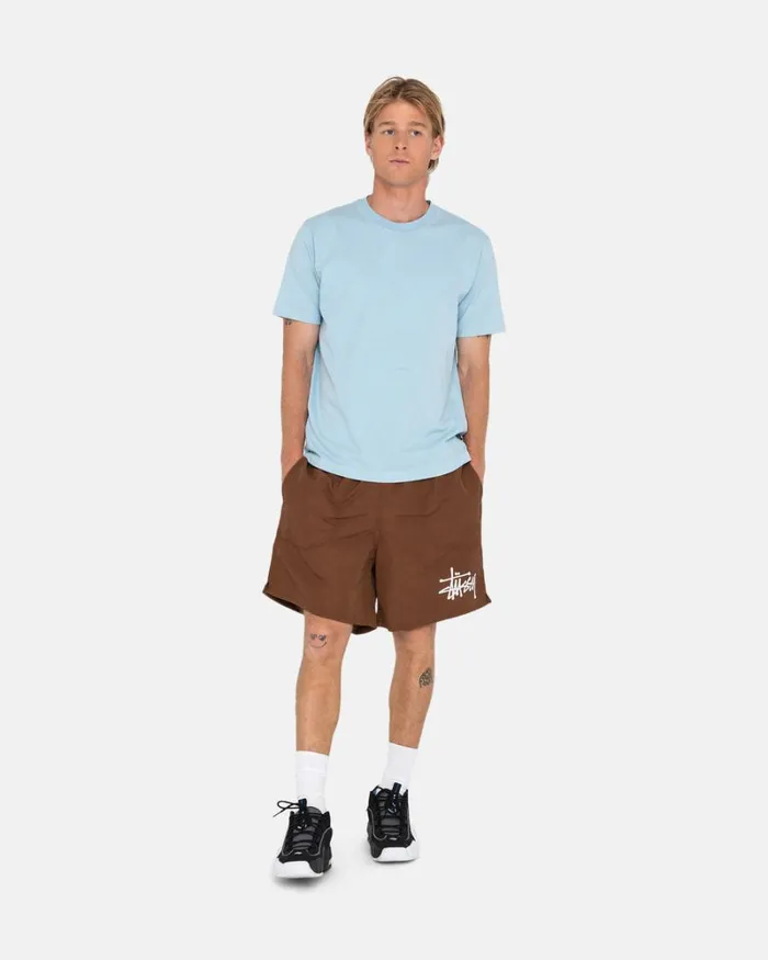 Shorts Men Stussy BIG BASIC WATER SHORT Coffee Shorts Men Stussy BIG BASIC WATER SHORT Coffee