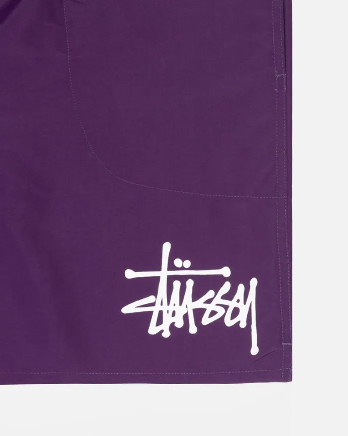 Shorts Men Stussy BIG BASIC WATER SHORT Plum Shorts Men Stussy BIG BASIC WATER SHORT Plum
