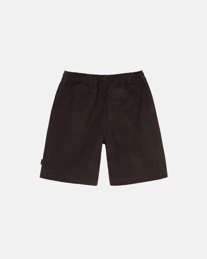 Shorts Men Stussy BRUSHED BEACH SHORT Espresso Shorts Men Stussy BRUSHED BEACH SHORT Espresso