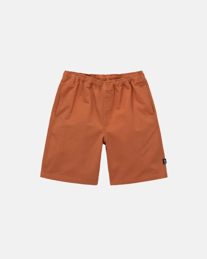 Shorts Men Stussy BRUSHED BEACH SHORT Rust