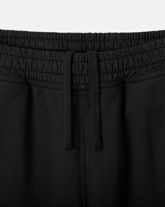 Shorts Men Stussy OVERDYED STOCK LOGO SWEAT SHORT Black Shorts Men Stussy OVERDYED STOCK LOGO SWEAT SHORT Black