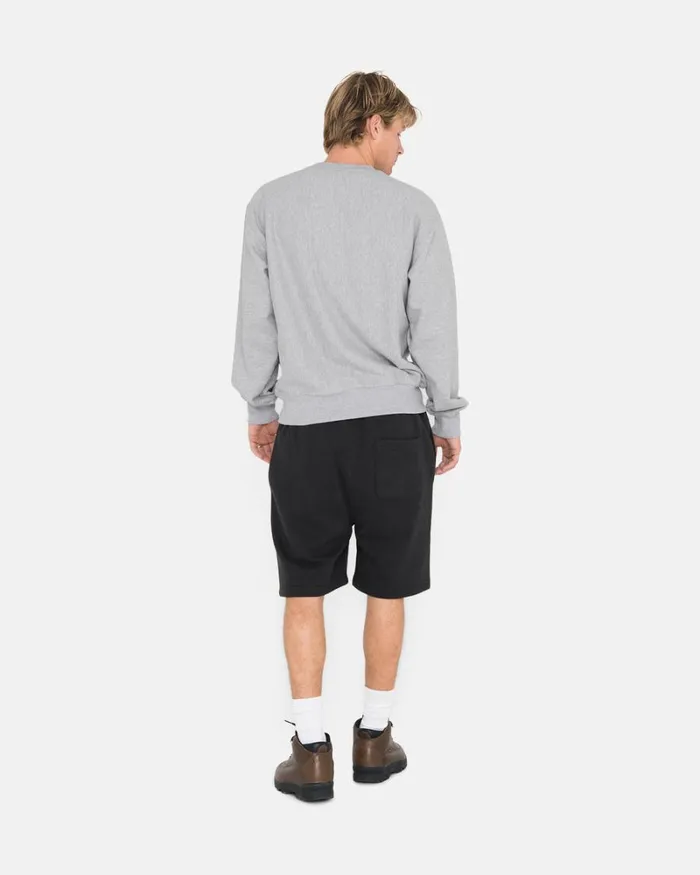 Shorts Men Stussy OVERDYED STOCK LOGO SWEAT SHORT Black Shorts Men Stussy OVERDYED STOCK LOGO SWEAT SHORT Black