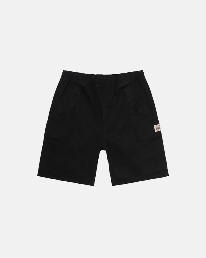 Shorts Men Stussy RIPSTOP CARGO BEACH SHORT Black