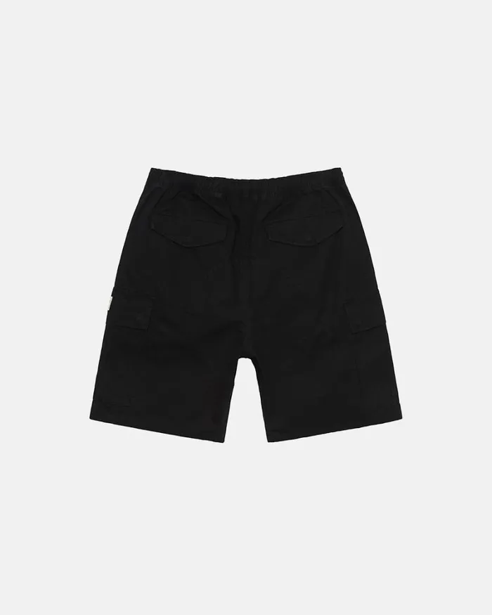 Shorts Men Stussy RIPSTOP CARGO BEACH SHORT Black Shorts Men Stussy RIPSTOP CARGO BEACH SHORT Black