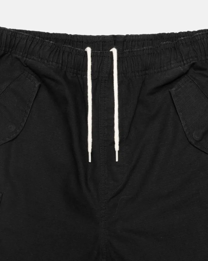 Shorts Men Stussy RIPSTOP CARGO BEACH SHORT Black Shorts Men Stussy RIPSTOP CARGO BEACH SHORT Black