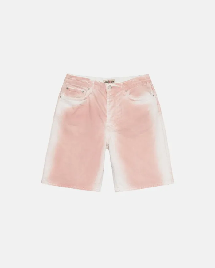 Shorts Men Stussy SPRAY DYE BIG OL039 SHORTS Faded Pink