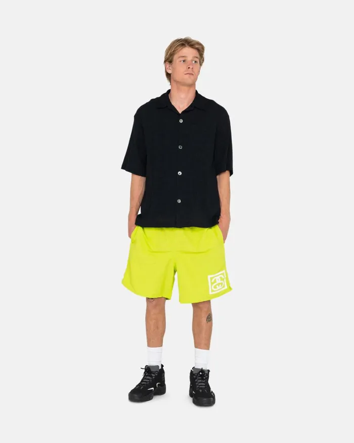 Shorts Men Stussy SSLINK WATER SHORT Lime Shorts Men Stussy SSLINK WATER SHORT Lime