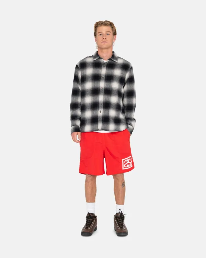 Shorts Men Stussy SSLINK WATER SHORT Red Shorts Men Stussy SSLINK WATER SHORT Red