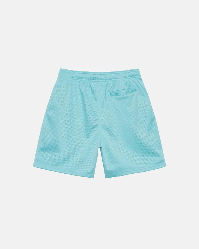 Shorts Men Stussy SURFMAN MESH SHORT Aqua Shorts Men Stussy SURFMAN MESH SHORT Aqua