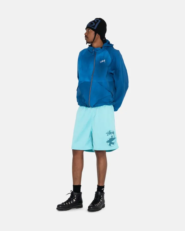 Shorts Men Stussy SURFMAN MESH SHORT Aqua Shorts Men Stussy SURFMAN MESH SHORT Aqua