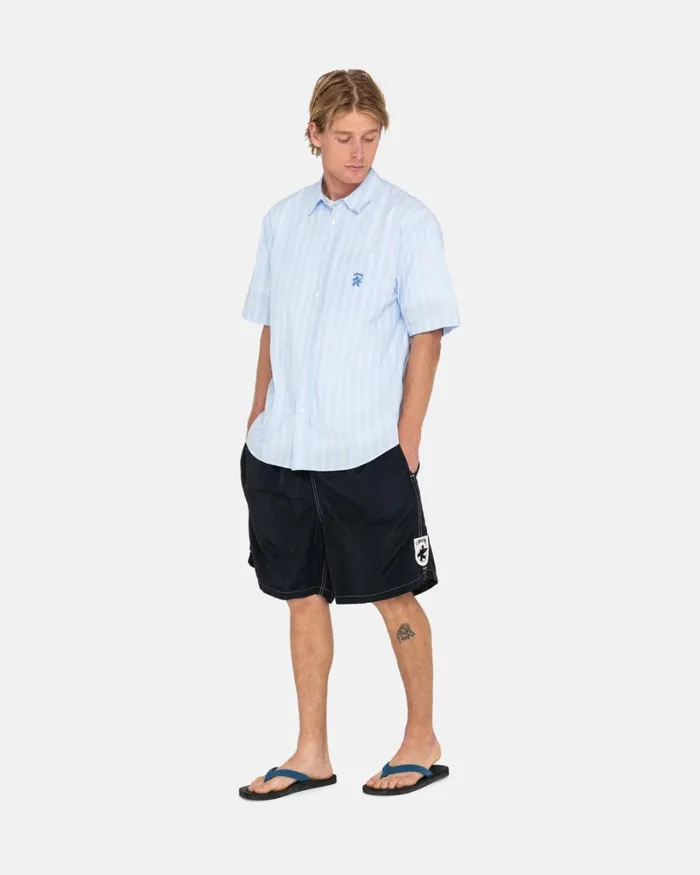Shorts Men Stussy SURFMAN PATCH WATER SHORT Black Shorts Men Stussy SURFMAN PATCH WATER SHORT Black