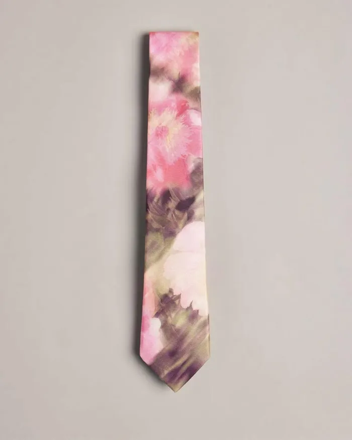 Silk Blurred Floral Print Tie Pink Men Ted Baker Ties and Bow Ties Silk Blurred Floral Print Tie Pink Men Ted Baker Ties and Bow Ties