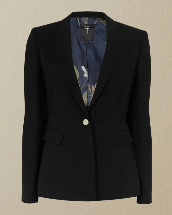 Single Breasted Blazer Jacket Black Women Ted Baker Clothing