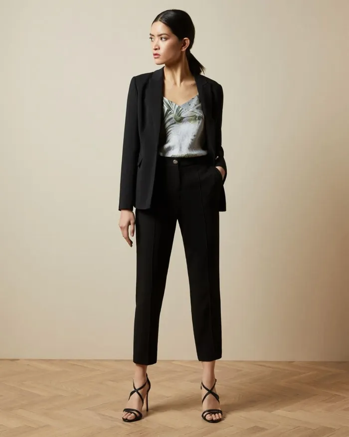 Single Breasted Blazer Jacket Black Women Ted Baker Clothing Single Breasted Blazer Jacket Black Women Ted Baker Clothing