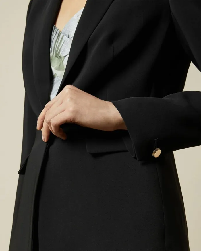 Single Breasted Blazer Jacket Black Women Ted Baker Clothing Single Breasted Blazer Jacket Black Women Ted Baker Clothing