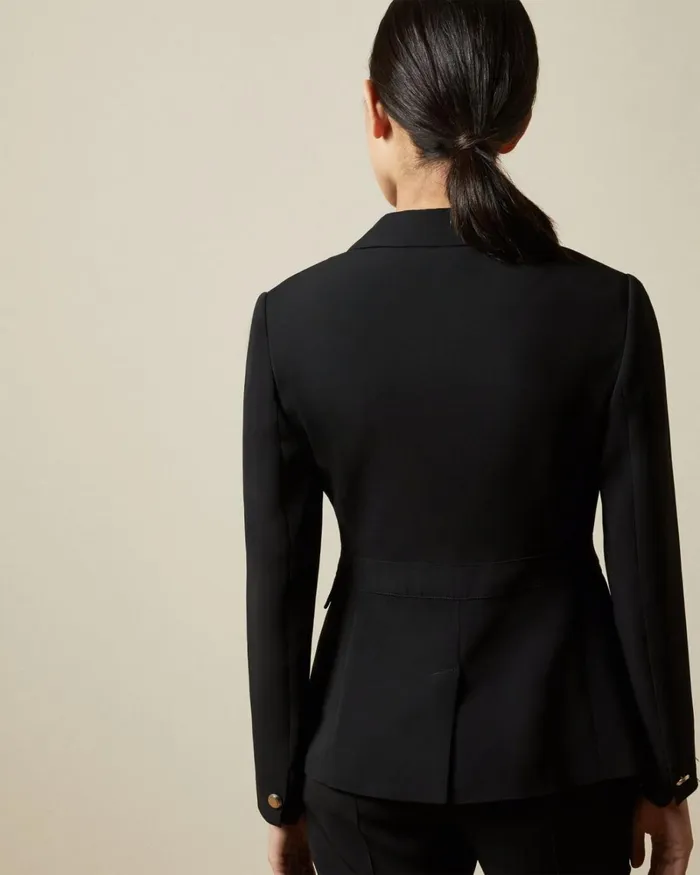 Single Breasted Blazer Jacket Black Women Ted Baker Clothing Single Breasted Blazer Jacket Black Women Ted Baker Clothing