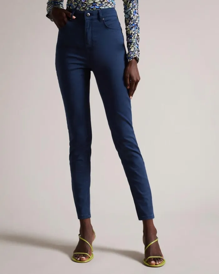 Skinny Fit Sateen Jeans Dark Blue Women Ted Baker Clothing Skinny Fit Sateen Jeans Dark Blue Women Ted Baker Clothing