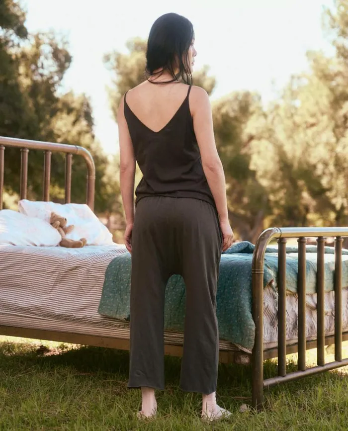 Sleep Bottoms Women039s The Great The Lounge Crop Washed Black