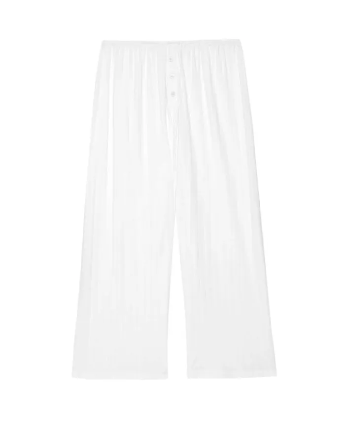Sleep Bottoms Women039s The Great The Pointelle Easy Button Sleep Pant White