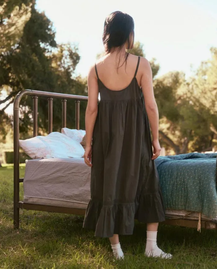 Sleep Dresses Women039s The Great The Eyelet Ruffle Tank Night Dress Black