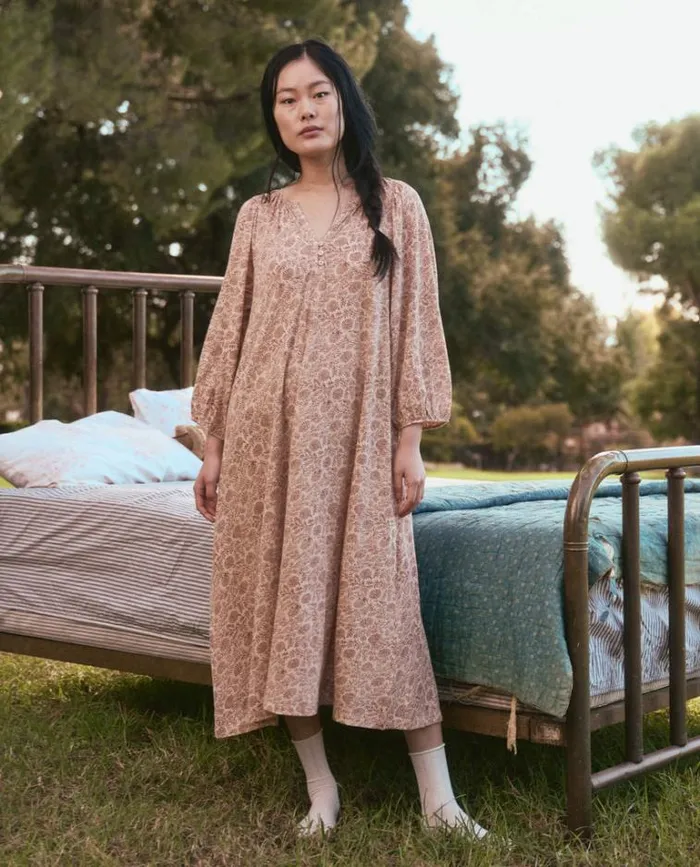Sleep Dresses Women039s The Great The Romantic Sleep Dress Pink Clay Feather Grass