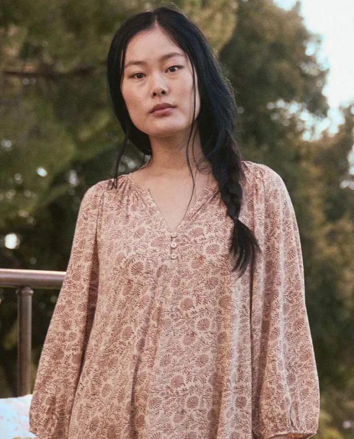 Sleep Dresses Women039s The Great The Romantic Sleep Dress Pink Clay Feather Grass