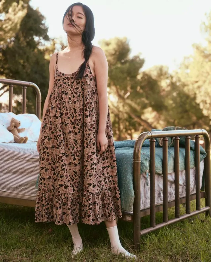 Sleep Dresses Women039s The Great The Ruffle Tank Night Dress Canyon Floral