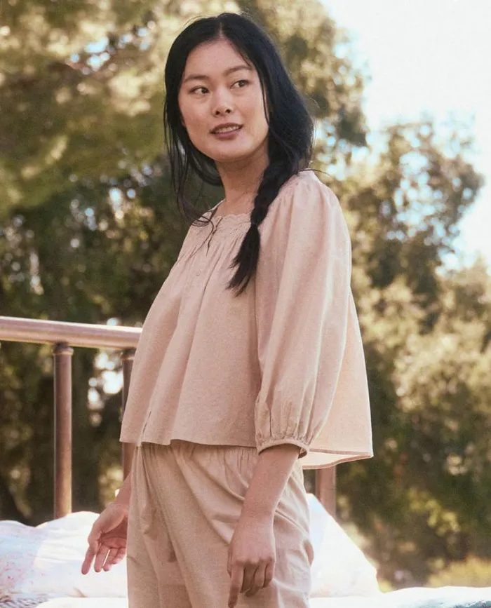 Sleep Tops Women039s The Great The Eyelet Button Sleep Top Soft Rosette