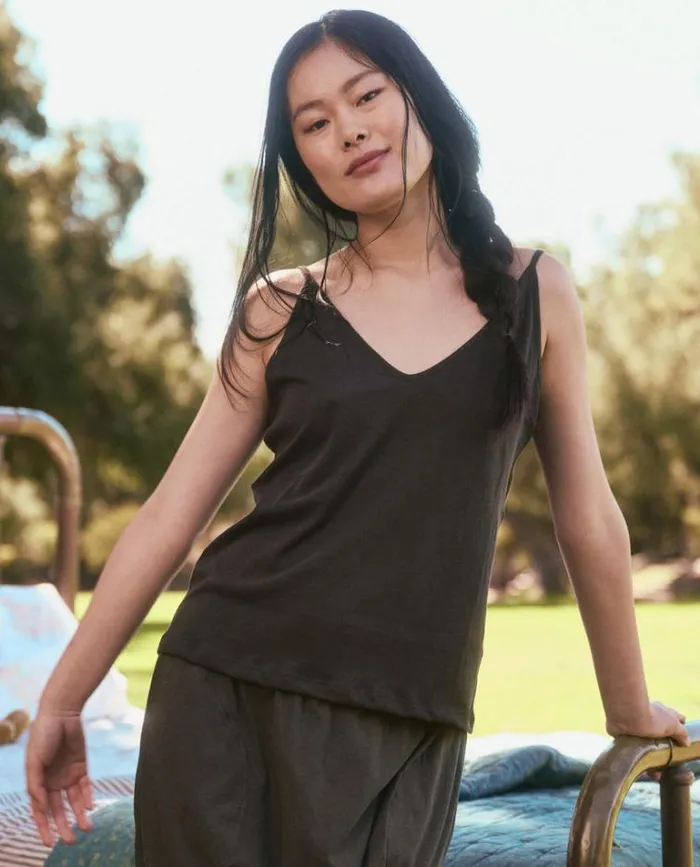 Sleep Tops Women039s The Great The Sleep Cami Tank Washed Black