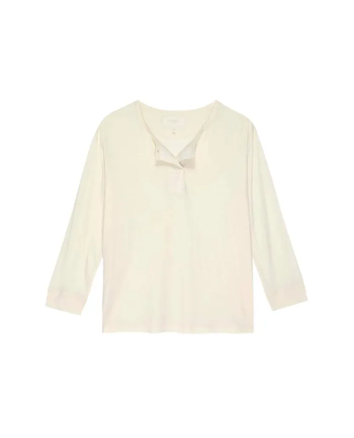 Sleep Tops Women039s The Great The Sleep Henley Washed White
