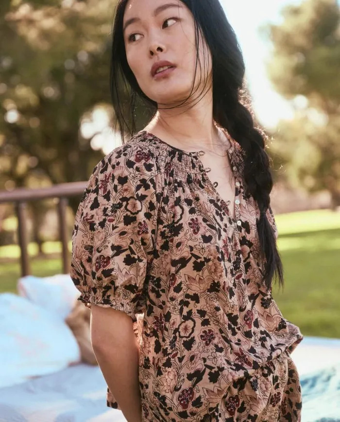 Sleep Tops Women039s The Great The Smocked Sleep Top Canyon Floral