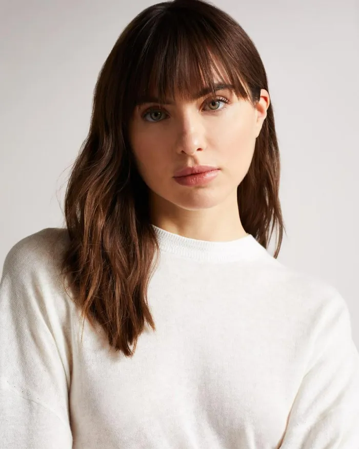 Sleeve Detailed Jumper White Women Ted Baker Sweaters Sleeve Detailed Jumper White Women Ted Baker Sweaters