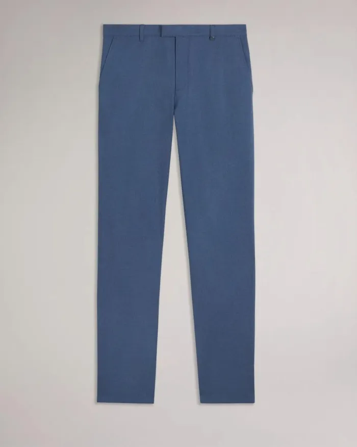 Slim Fit Dogtooth Trousers Navy Men Ted Baker Clothing