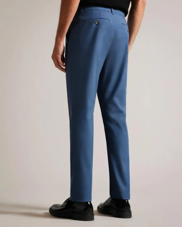 Slim Fit Dogtooth Trousers Navy Men Ted Baker Clothing Slim Fit Dogtooth Trousers Navy Men Ted Baker Clothing