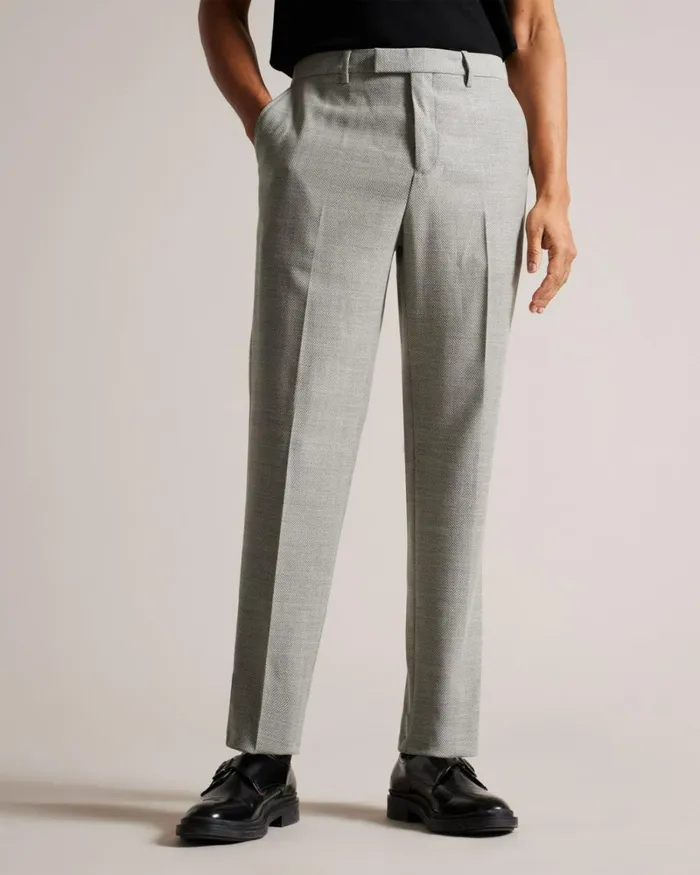 Slim Fit Herringbone Trousers Gray Men Ted Baker Clothing Slim Fit Herringbone Trousers Gray Men Ted Baker Clothing