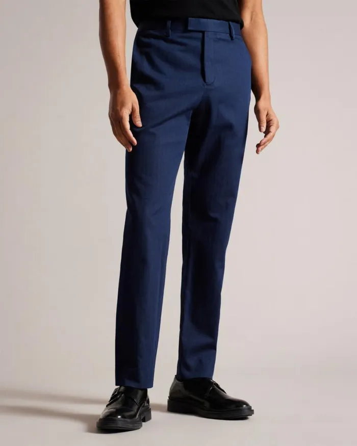 Slim Fit Herringbone Trousers Navy Men Ted Baker Clothing Slim Fit Herringbone Trousers Navy Men Ted Baker Clothing