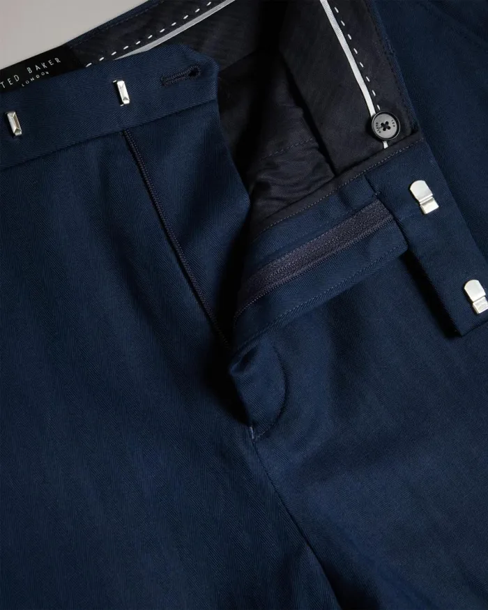 Slim Fit Herringbone Trousers Navy Men Ted Baker Clothing Slim Fit Herringbone Trousers Navy Men Ted Baker Clothing