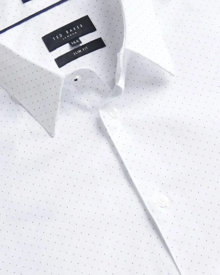 Slim Fit Mini Dot Print Shirt White Men Ted Baker Clothing Slim Fit Mini Dot Print Shirt White Men Ted Baker Clothing